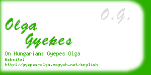 olga gyepes business card